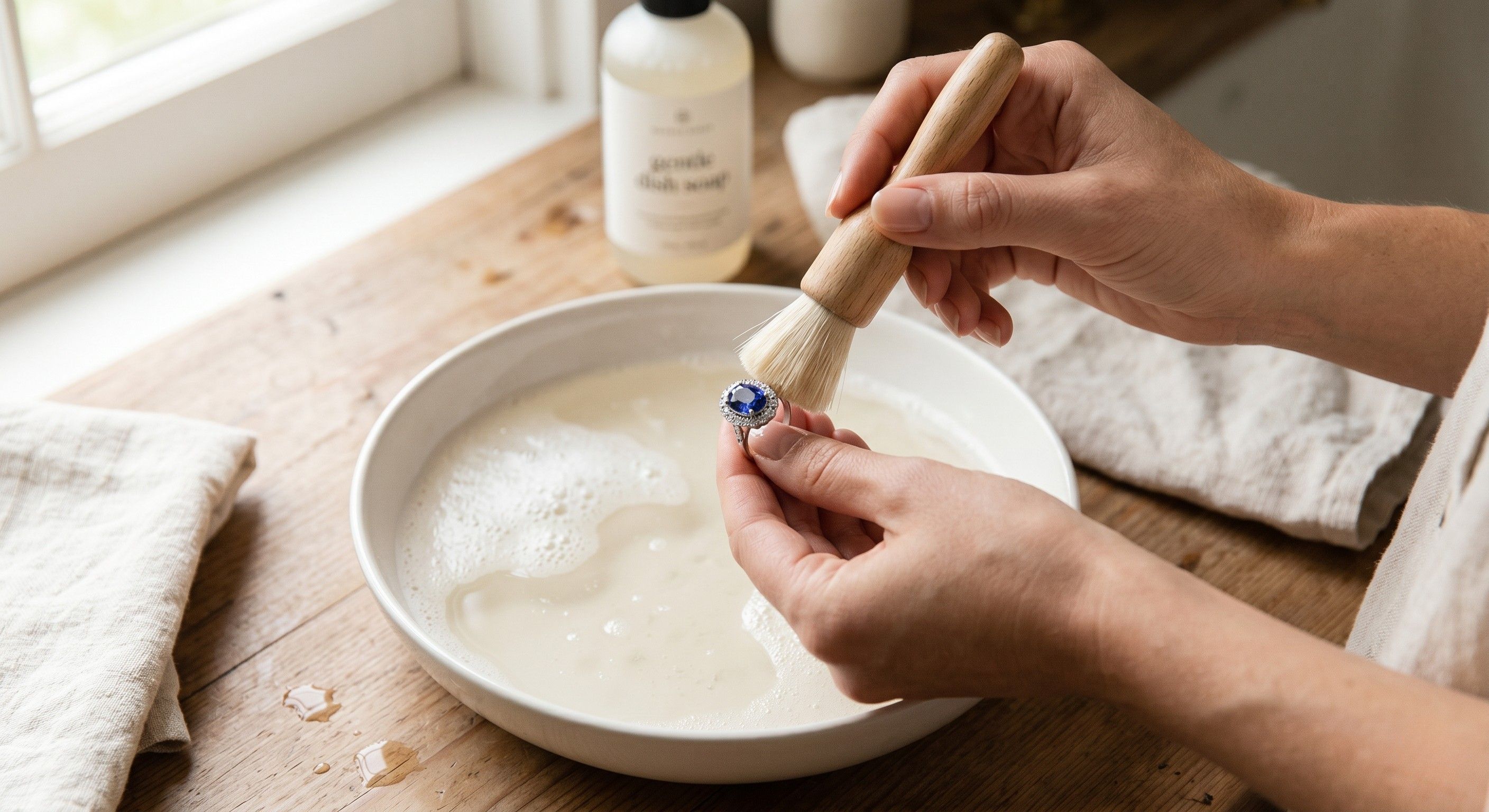 Gemstone jewellery care cleaning guide